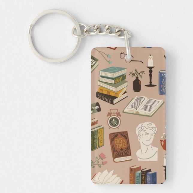 Book pattern keychain (Front)