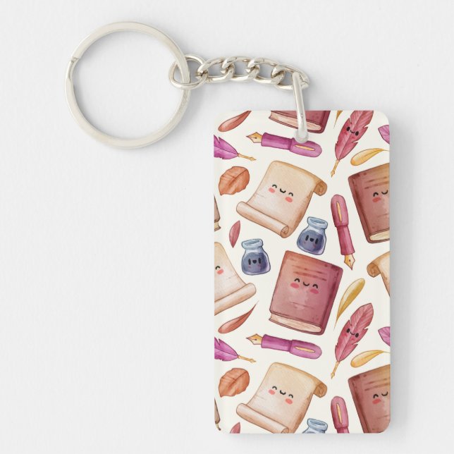 Book pattern keychain (Front)