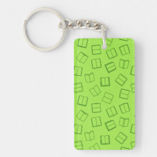 Book pattern keychain
