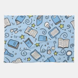 Book pattern kitchen towel