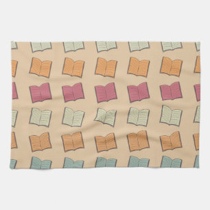 Book pattern kitchen towel