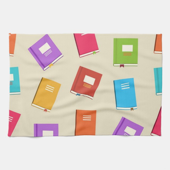Book pattern kitchen towel (Horizontal)