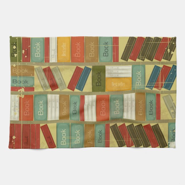 Book pattern kitchen towel (Horizontal)