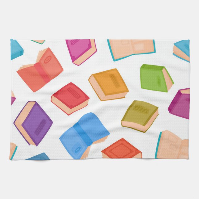 Book pattern kitchen towel (Horizontal)