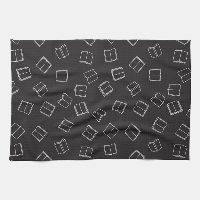 Book pattern kitchen towel (Horizontal)