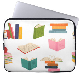 Book pattern laptop sleeve