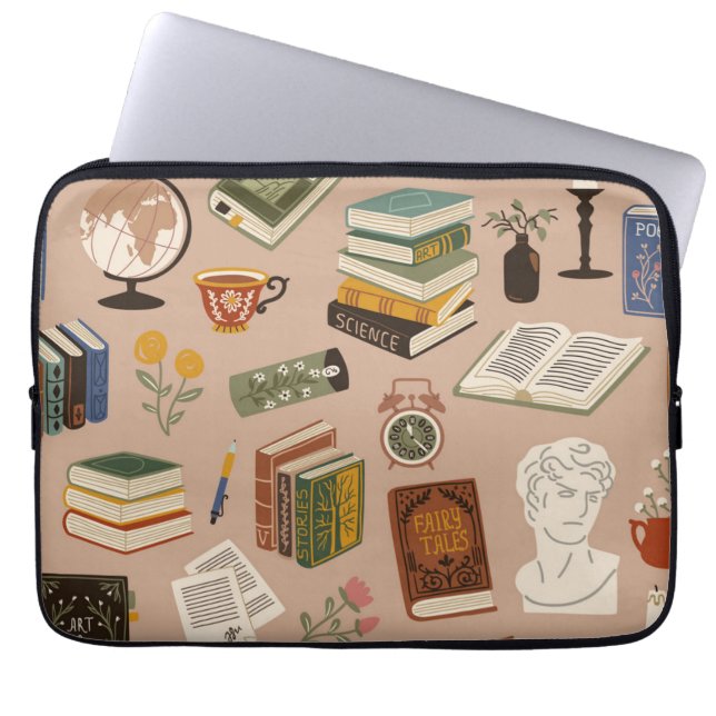 Book pattern laptop sleeve (Front)