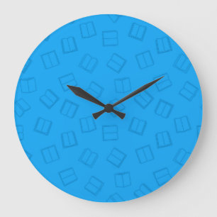 Book pattern large clock