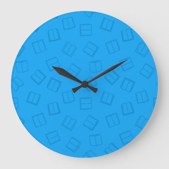 Book pattern large clock (Front)