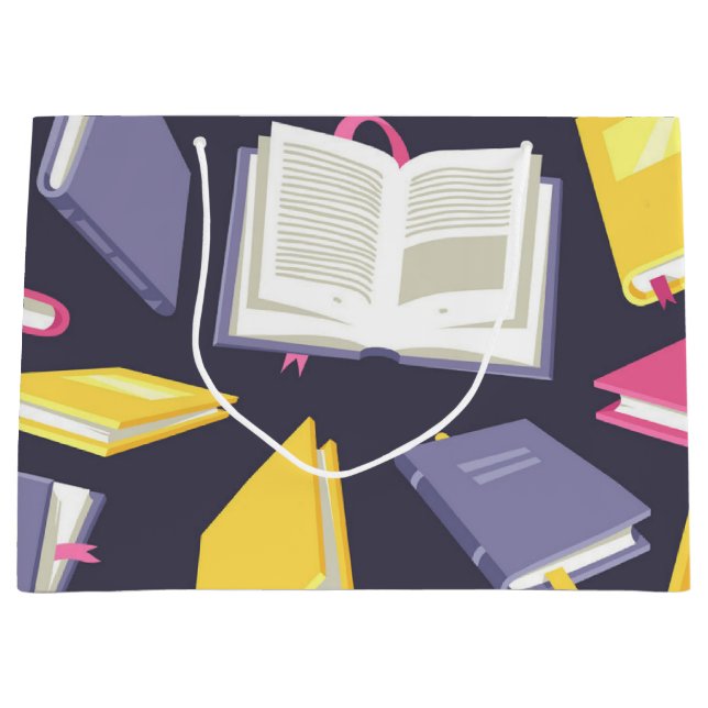 Book pattern large gift bag (Front)