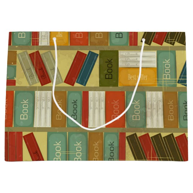 Book pattern large gift bag (Front)