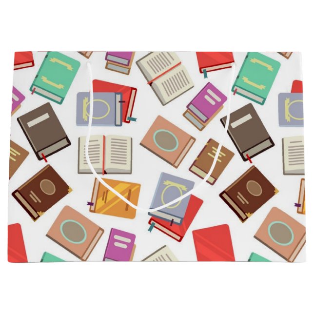 Book pattern large gift bag (Front)