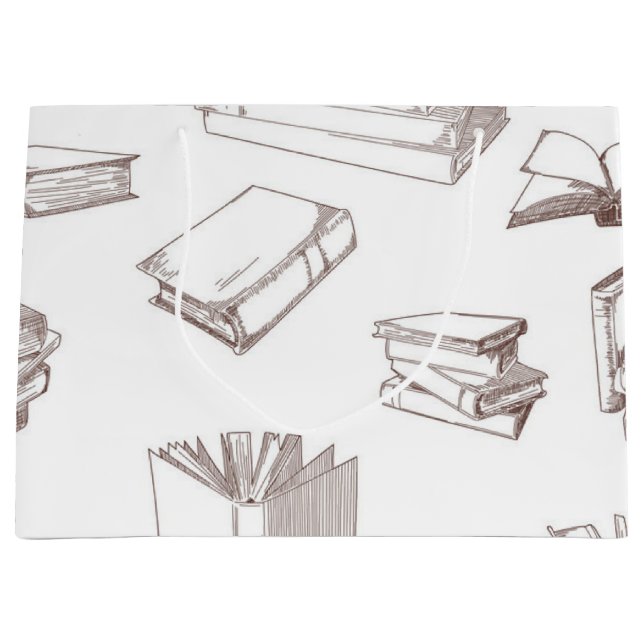 Book pattern large gift bag (Front)