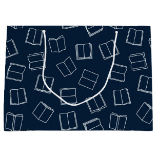 Book pattern large gift bag