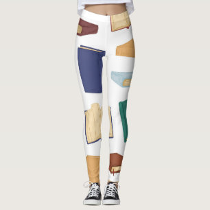 Book pattern leggings