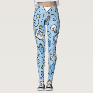 Book pattern leggings