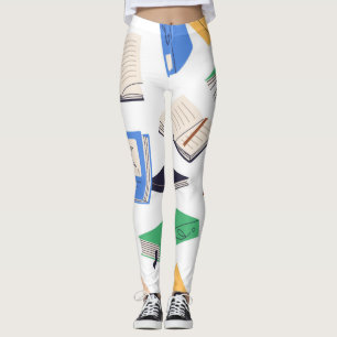 Book pattern leggings