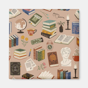 Book pattern magnet