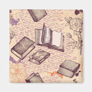 Book pattern magnet