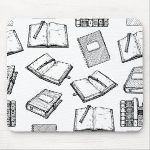 Book pattern mouse pad