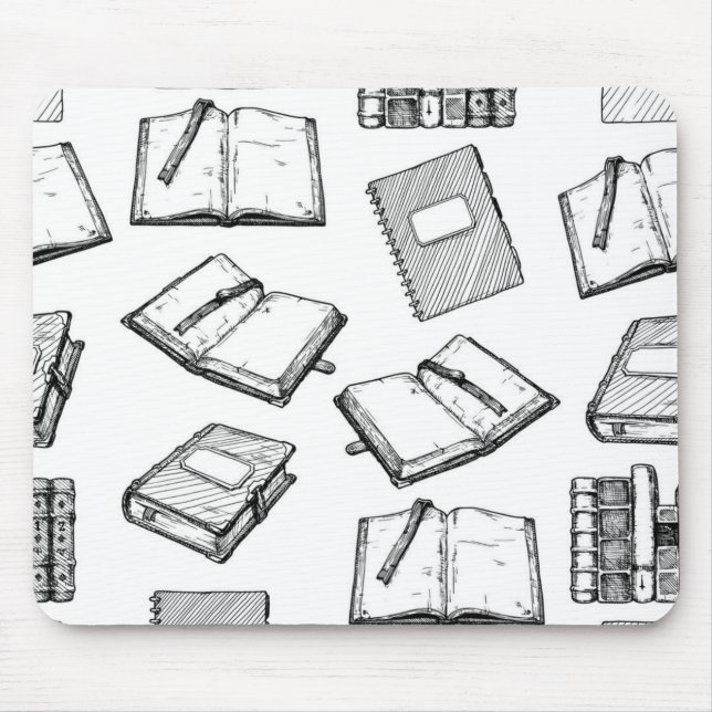 Book pattern mouse pad (Front)