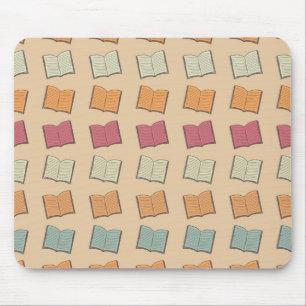Book pattern mouse pad