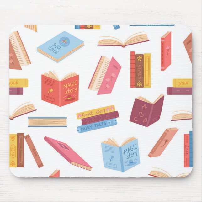 Book pattern mouse pad (Front)