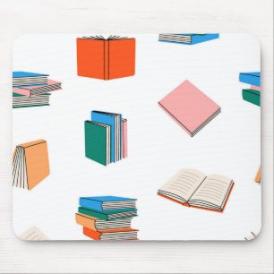 Book pattern mouse pad