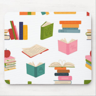 Book pattern mouse pad