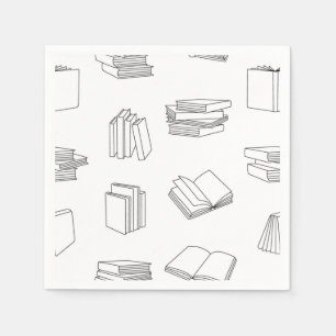 Book pattern napkin
