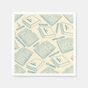 Book pattern napkin