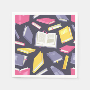 Book pattern napkin