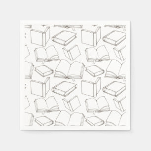 Book pattern napkin