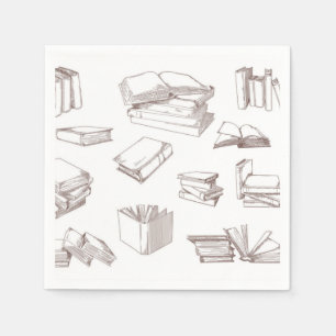 Book pattern napkin