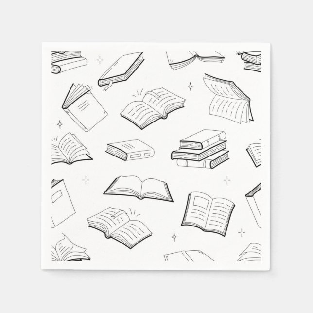 Book pattern napkin (Front)