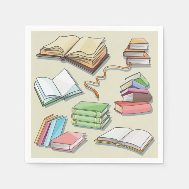 Book pattern napkin (Front)