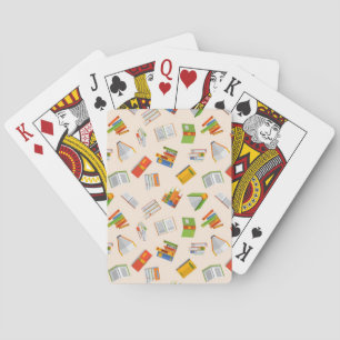 Book pattern playing cards