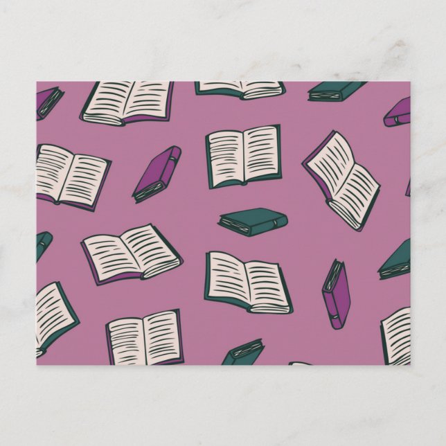 Book pattern postcard (Front)