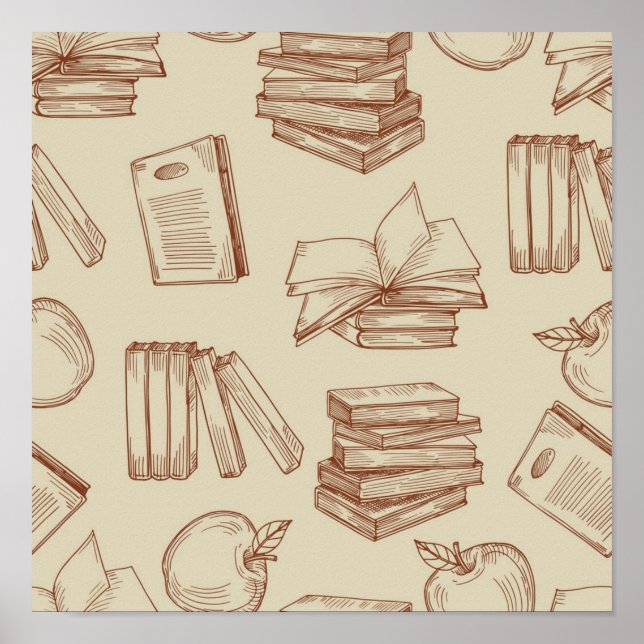 Book pattern poster (Front)