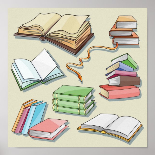 Book pattern poster (Front)