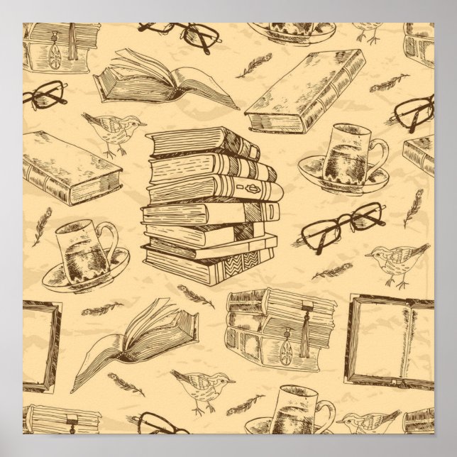 Book pattern poster (Front)