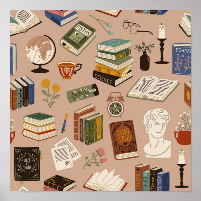 Book pattern poster (Front)