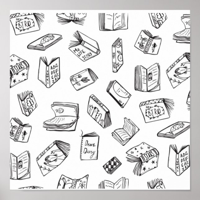 Book pattern poster (Front)