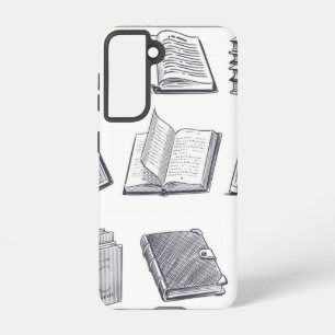 Book pattern samsung galaxy case