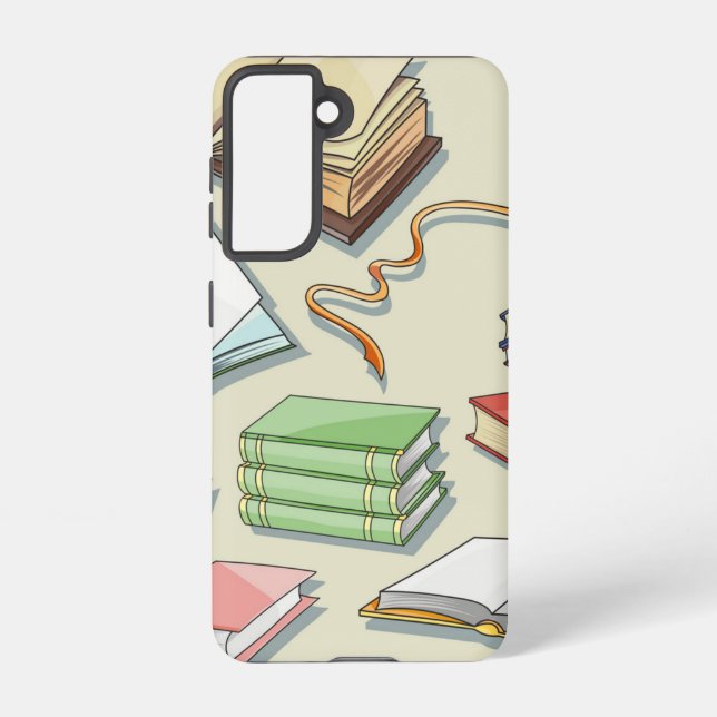 Book pattern samsung galaxy s21 case (Back)