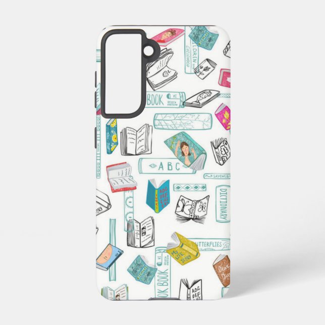 Book pattern samsung galaxy s21 case (Back)