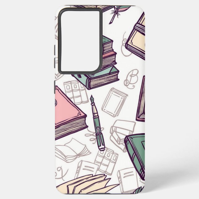 Book pattern samsung galaxy s21 ultra case (Back)