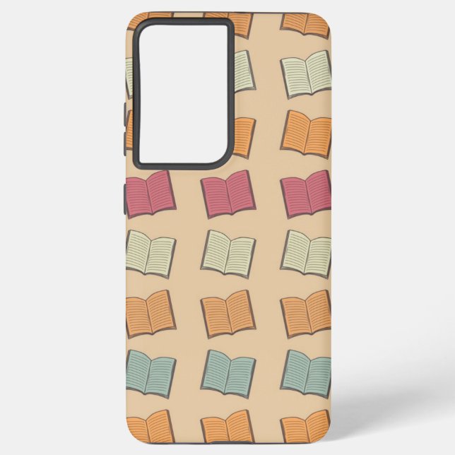 Book pattern samsung galaxy s21 ultra case (Back)
