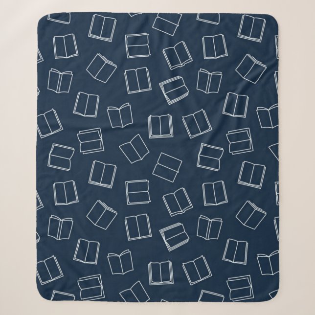 Book pattern sherpa blanket (Front)