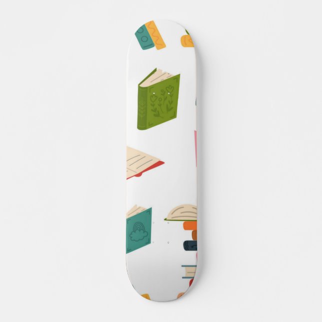 Book pattern skateboard (Front)